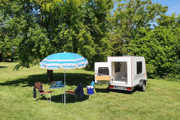 Xaravan 120 camping jardin Saint Martin du Bois été nature vacances