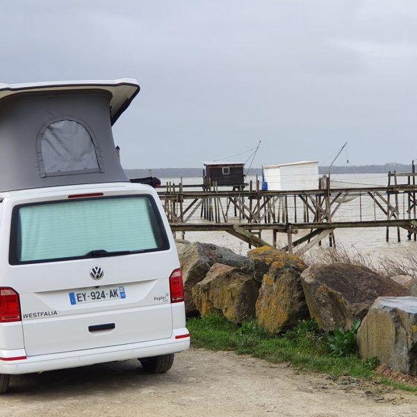 XO CAMP Etape van toit relevé bord d emer we nature découverte liberté